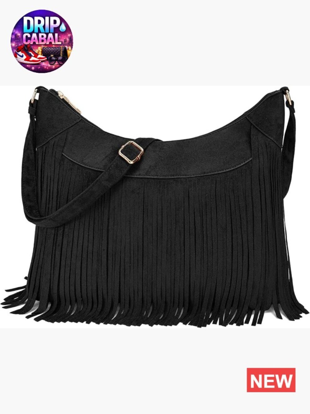 Vintage Suede Hobo Bag with Tassel Crossbody Shoulder Purse